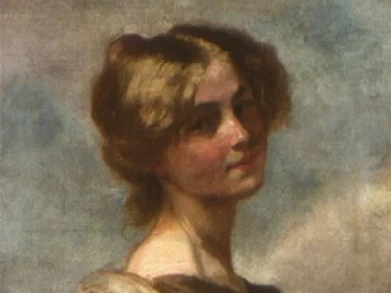 1852-Karl Schultheiss - Ritratto di ragazza